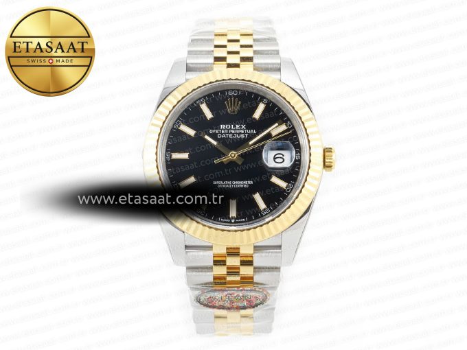 DateJust 41mm 126333 Clean Best Edition Black Stick Dial on Jubilee Bracelet VR3235 - Görsel 3