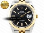 DateJust 41mm 126333 Clean Best Edition Black Stick Dial on Jubilee Bracelet VR3235 - Görsel 4