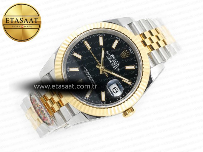 DateJust 41mm 126333 Clean Best Edition Black Stick Dial on Jubilee Bracelet VR3235 - Görsel 8
