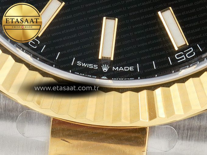 DateJust 41mm 126333 Clean Best Edition Black Stick Dial on Oyster Bracelet VR3235 - Görsel 13