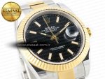 DateJust 41mm 126333 Clean Best Edition Black Stick Dial on Oyster Bracelet VR3235 - Görsel 5