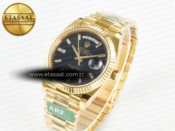 Rolex Day Date 228238 Steel Black Crystal Diamonds VR3255
