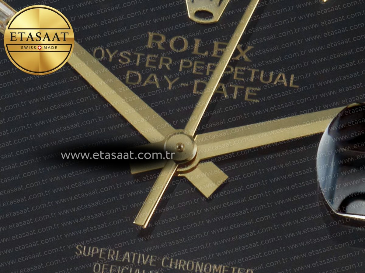 Rolex Day Date 228238 Steel Black Crystal Diamonds VR3255 - Görsel 11