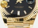 Rolex Day Date 228238 Steel Black Crystal Diamonds VR3255 - Görsel 13