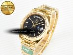 Day Date 40 228238 ARF 904L Steel Black Stick Dial on President Bracelet VR3255
