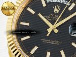 Day Date 40 228238 ARF 904L Steel Black Stick Dial on President Bracelet VR3255 - Görsel 10