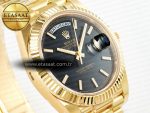 Day Date 40 228238 ARF 904L Steel Black Stick Dial on President Bracelet VR3255 - Görsel 5