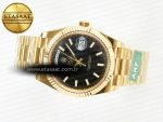 Day Date 40 228238 ARF 904L Steel Black Stick Dial on President Bracelet VR3255 - Görsel 9