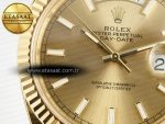 Day Date 40 228238 ARF 904L Steel Gold Stick Dial on President Bracelet VR3255 - Görsel 10