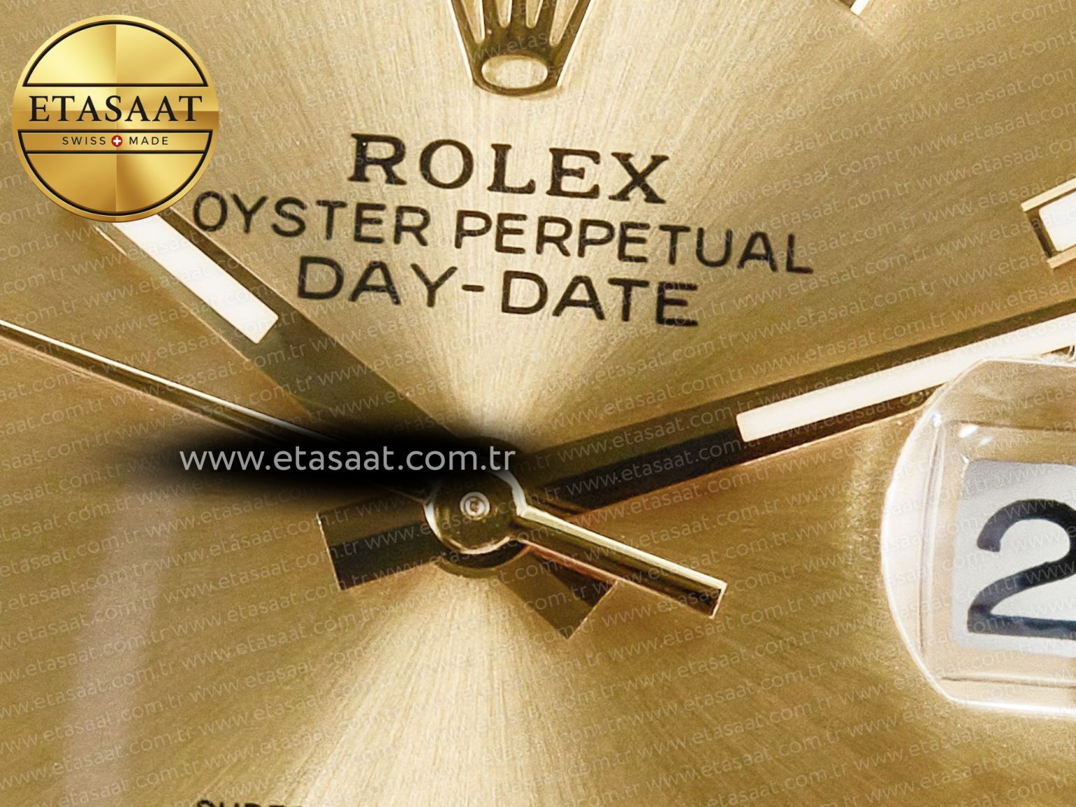 Day Date 40 228238 ARF 904L Steel Gold Stick Dial on President Bracelet VR3255 - Görsel 11