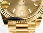 Day Date 40 228238 ARF 904L Steel Gold Stick Dial on President Bracelet VR3255 - Görsel 13