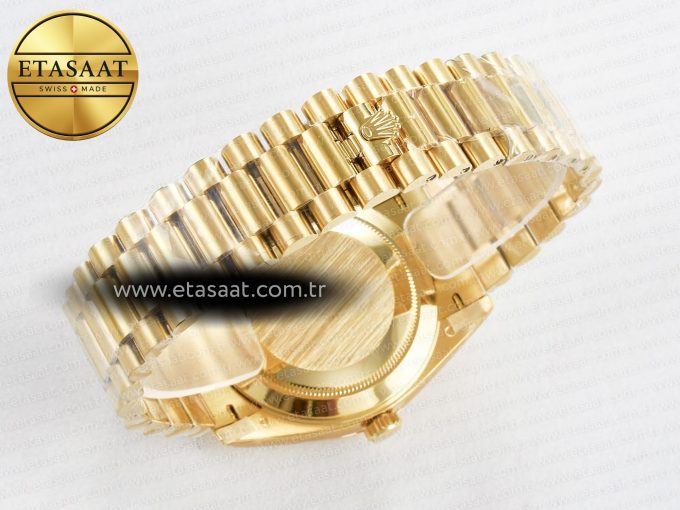Day Date 40 228238 ARF 904L Steel Gold Stick Dial on President Bracelet VR3255 - Görsel 16