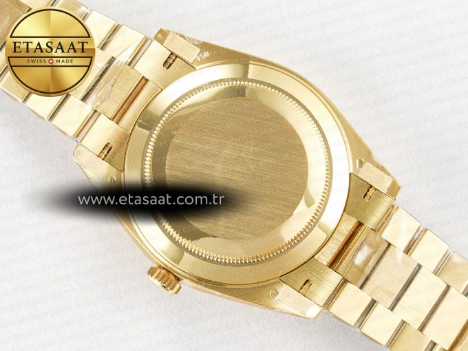 Day Date 40 228238 ARF 904L Steel Gold Stick Dial on President Bracelet VR3255 - Görsel 17
