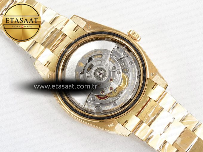 Day Date 40 228238 ARF 904L Steel Gold Stick Dial on President Bracelet VR3255 - Görsel 19