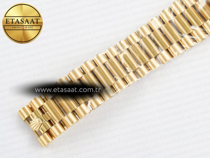 Day Date 40 228238 ARF 904L Steel Gold Stick Dial on President Bracelet VR3255 - Görsel 26