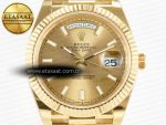 Day Date 40 228238 ARF 904L Steel Gold Stick Dial on President Bracelet VR3255 - Görsel 4