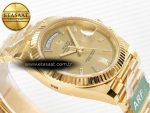 Day Date 40 228238 ARF 904L Steel YG Crystal Diamonds Bezel on President Bracelet VR3255 - Görsel 7