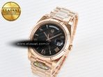 Day Date 40 RG 228235 ARF 1:1 Best Edition Black Roman Dial on President Bracelet VR3255