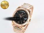 Day Date 40 RG 228235 ARF 1:1 Best Edition Black Roman Dial on President Bracelet VR3255
