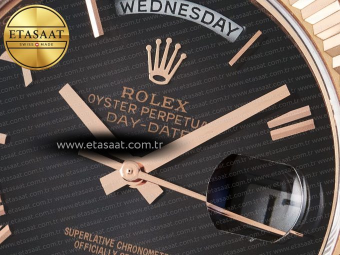 Day Date 40 RG 228235 ARF 1:1 Best Edition Black Roman Dial on President Bracelet VR3255 - Görsel 10
