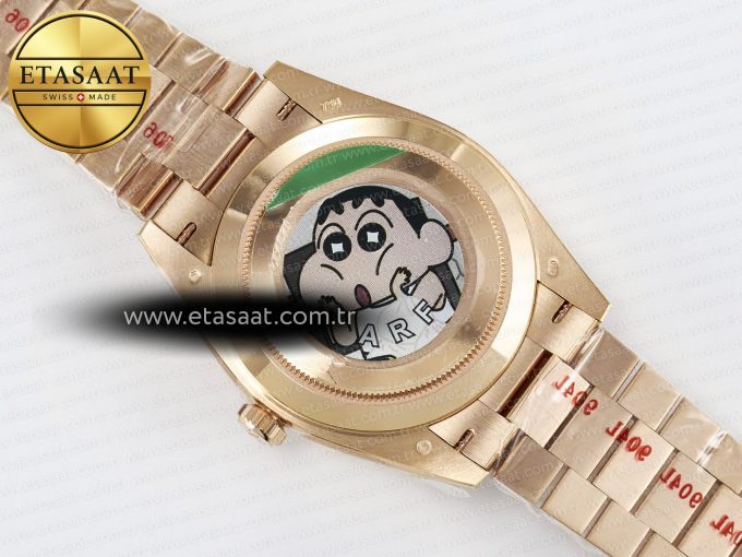 Day Date 40 RG 228235 ARF 1:1 Best Edition Black Roman Dial on President Bracelet VR3255 - Görsel 17