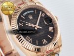 Day Date 40 RG 228235 ARF 1:1 Best Edition Black Roman Dial on President Bracelet VR3255 - Görsel 5