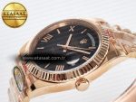 Day Date 40 RG 228235 ARF 1:1 Best Edition Black Roman Dial on President Bracelet VR3255 - Görsel 6