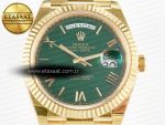 Day Date 40 YG 228238 ARF 1:1 Best Edition Green Roman Dial on President Bracelet VR3255 - Görsel 4