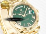 Day Date 40 YG 228238 ARF 1:1 Best Edition Green Roman Dial on President Bracelet VR3255 - Görsel 5