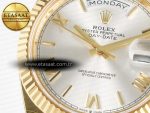 Day Date 40 YG 228238 ARF 1:1 Best Edition Silver Roman Dial on President Bracelet VR3255 - Görsel 10