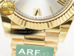 Day Date 40 YG 228238 ARF 1:1 Best Edition Silver Roman Dial on President Bracelet VR3255 - Görsel 13