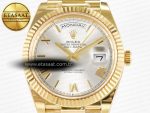 Day Date 40 YG 228238 ARF 1:1 Best Edition Silver Roman Dial on President Bracelet VR3255 - Görsel 4