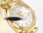 Day Date 40 YG 228238 ARF 1:1 Best Edition Silver Roman Dial on President Bracelet VR3255 - Görsel 5