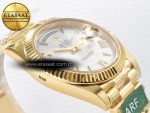 Day Date 40 YG 228238 ARF 1:1 Best Edition Silver Roman Dial on President Bracelet VR3255 - Görsel 7