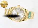 Day Date 40 YG 228238 ARF 1:1 Best Edition Silver Roman Dial on President Bracelet VR3255 - Görsel 9
