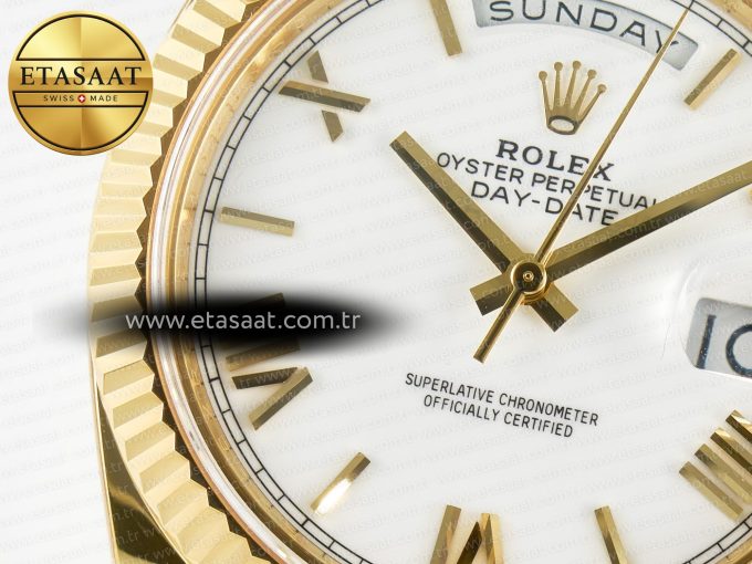 Day Date 40 YG 228238 ARF 1:1 Best Edition White Roman Dial on President Bracelet VR3255 - Görsel 10