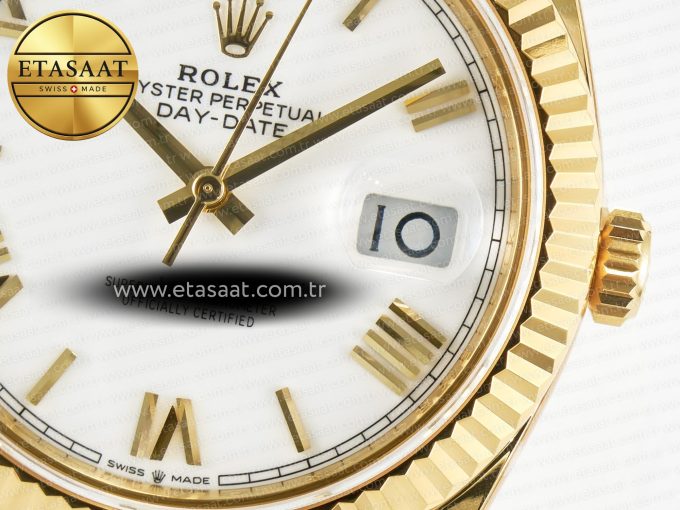 Day Date 40 YG 228238 ARF 1:1 Best Edition White Roman Dial on President Bracelet VR3255 - Görsel 12