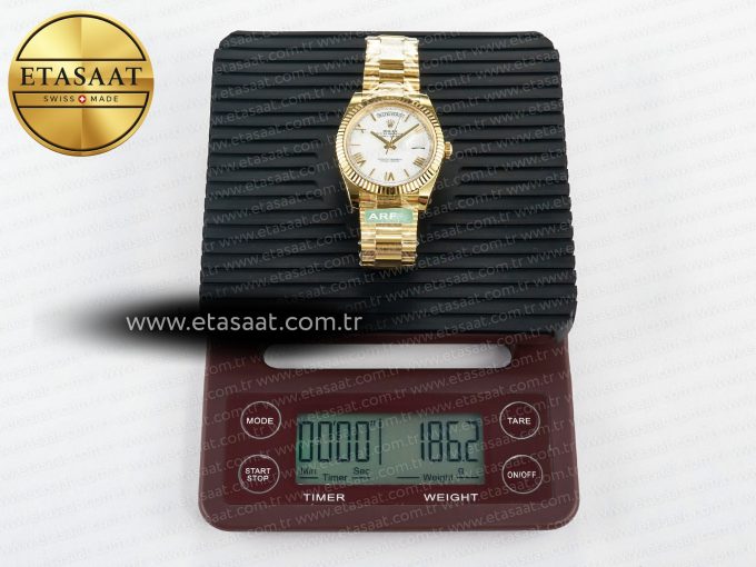 Day Date 40 YG 228238 ARF 1:1 Best Edition White Roman Dial on President Bracelet VR3255 - Görsel 33