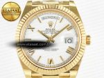 Day Date 40 YG 228238 ARF 1:1 Best Edition White Roman Dial on President Bracelet VR3255 - Görsel 4
