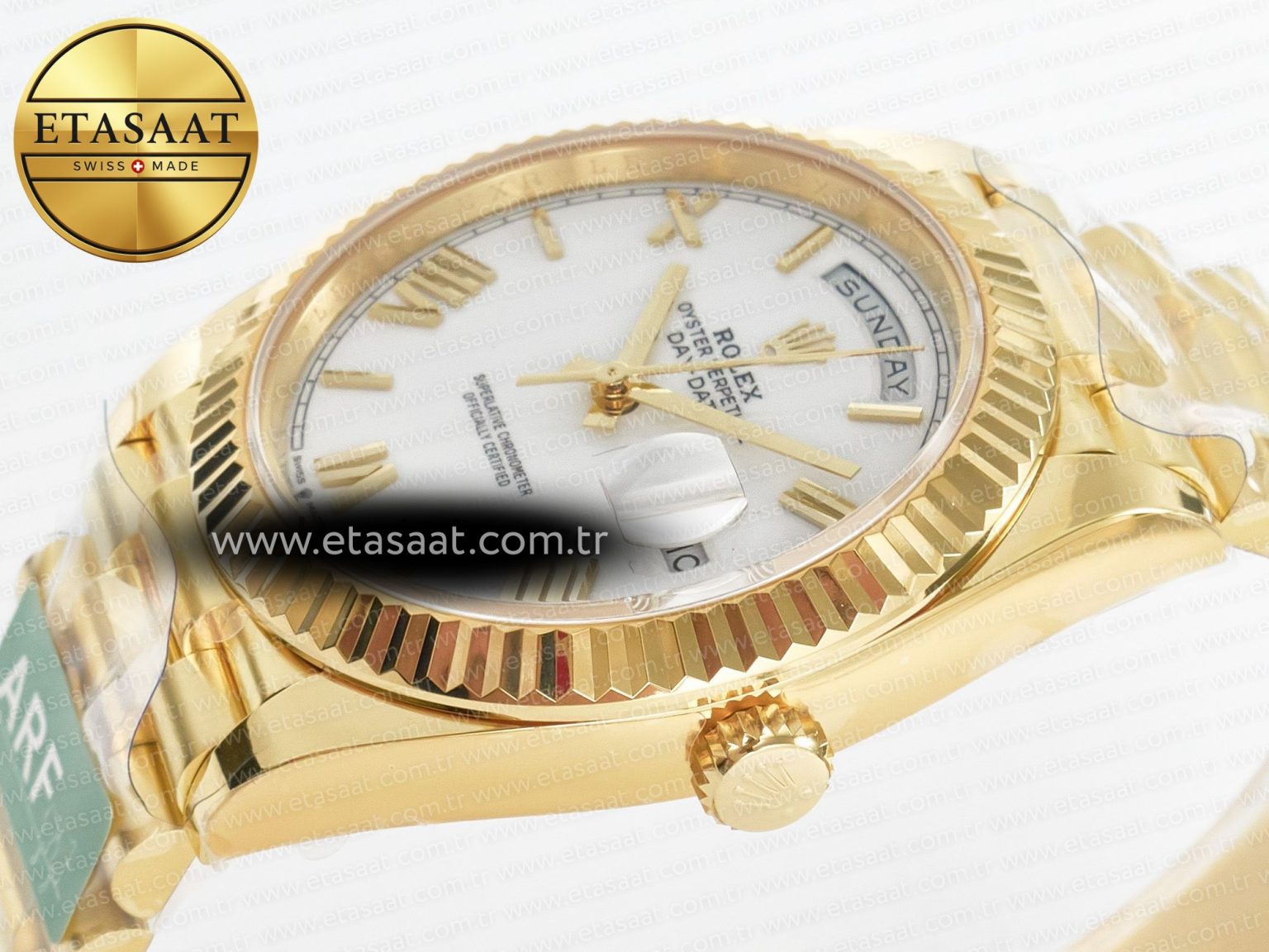 Day Date 40 YG 228238 ARF 1:1 Best Edition White Roman Dial on President Bracelet VR3255 - Görsel 6