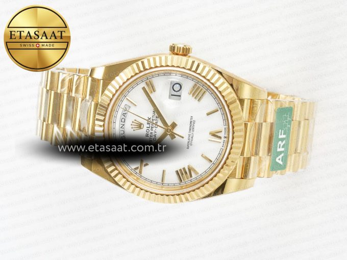 Day Date 40 YG 228238 ARF 1:1 Best Edition White Roman Dial on President Bracelet VR3255 - Görsel 9