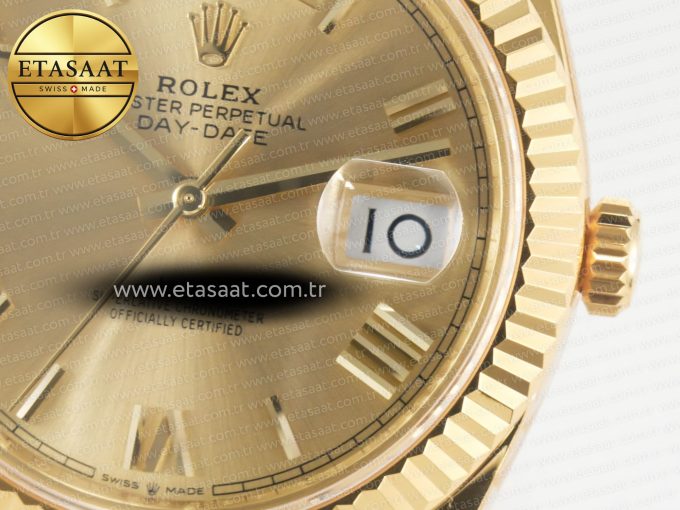 Day Date 40 YG 228238 ARF 1:1 Best Edition YG Roman Dial on President Bracelet VR3255 - Görsel 11
