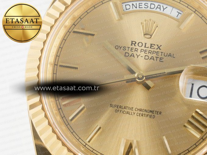 Day Date 40 YG 228238 ARF 1:1 Best Edition YG Roman Dial on President Bracelet VR3255 - Görsel 12