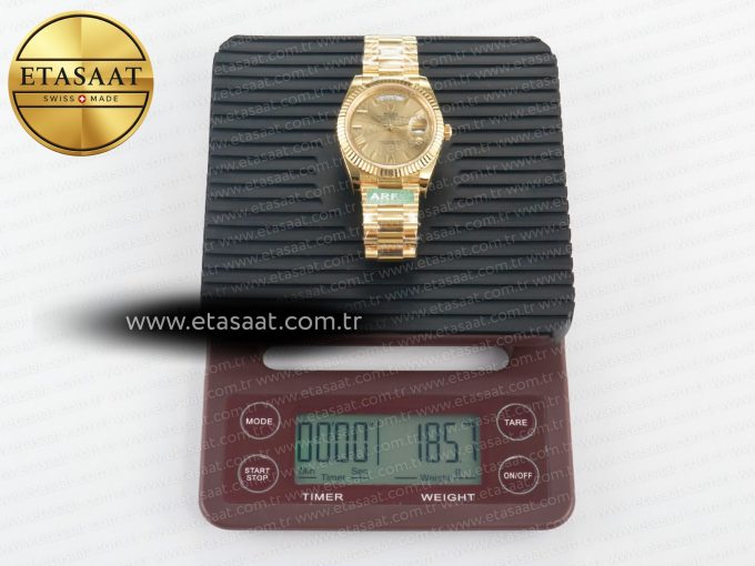 Day Date 40 YG 228238 ARF 1:1 Best Edition YG Roman Dial on President Bracelet VR3255 - Görsel 33