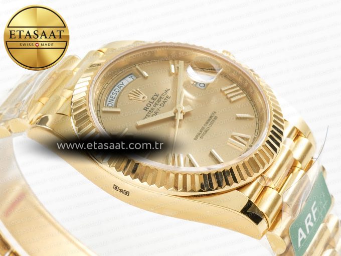 Day Date 40 YG 228238 ARF 1:1 Best Edition YG Roman Dial on President Bracelet VR3255 - Görsel 7