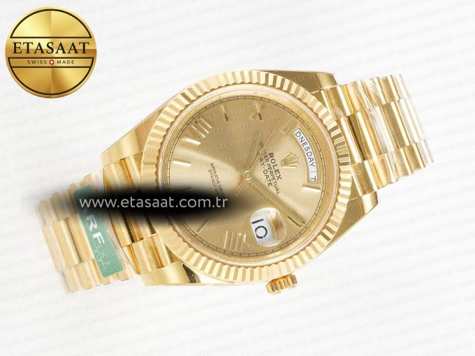 Day Date 40 YG 228238 ARF 1:1 Best Edition YG Roman Dial on President Bracelet VR3255 - Görsel 8