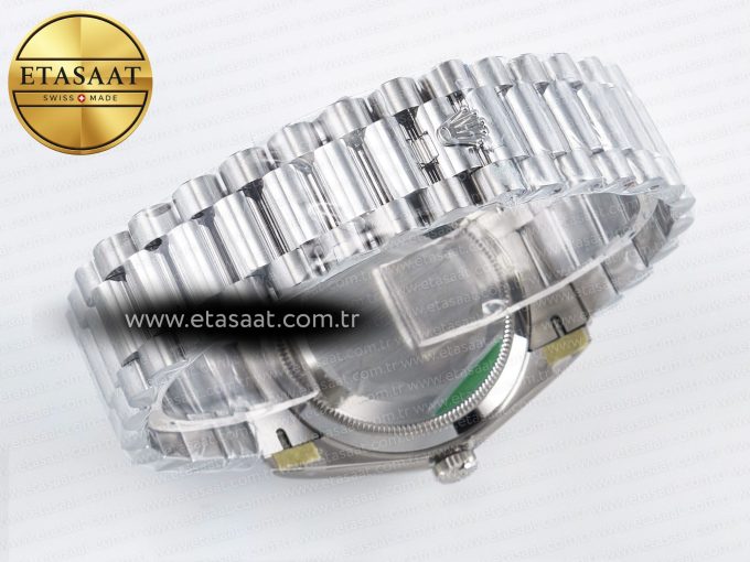 Daydate 128239 36mm Colour Jigsaw Puzzle SS QHF Best Edition Turquoise Blue Dial on SS President Bracelet A2834 - Görsel 14