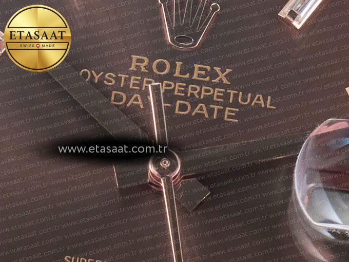 DayDate 40 228235 ARF 904L Steel Brown Crystal Diamonds Bezel on President Bracelet VR3255 - Görsel 10