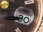 DayDate 40 228235 ARF 904L Steel Brown Crystal Diamonds Bezel on President Bracelet VR3255 - Görsel 11