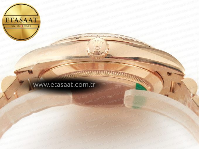 DayDate 40 228235 ARF 904L Steel Brown Crystal Diamonds Bezel on President Bracelet VR3255 - Görsel 15